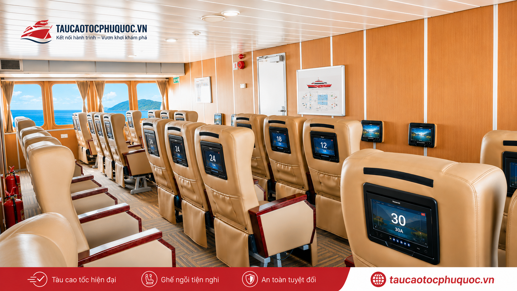Ghế VIP tàu Trưng Trắc Phú Quốc Express